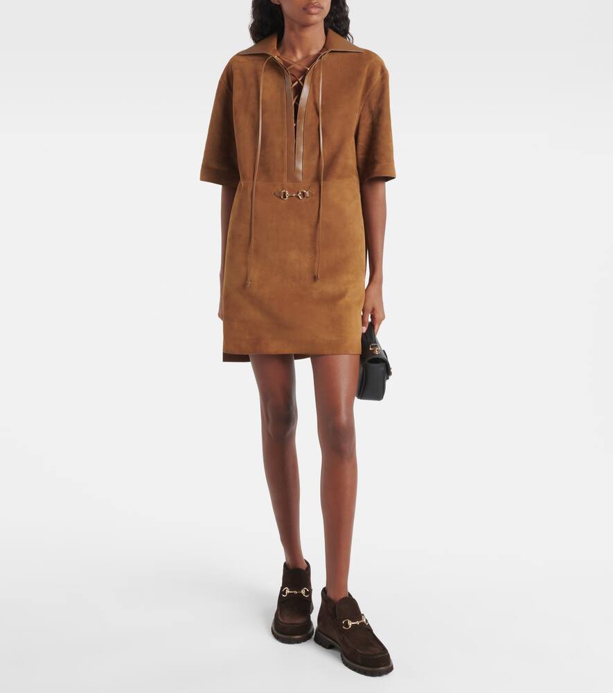 Замшевые ботинки с подковкой на щиколотке Gucci, T.Moro.2390 Rtw — фото 3