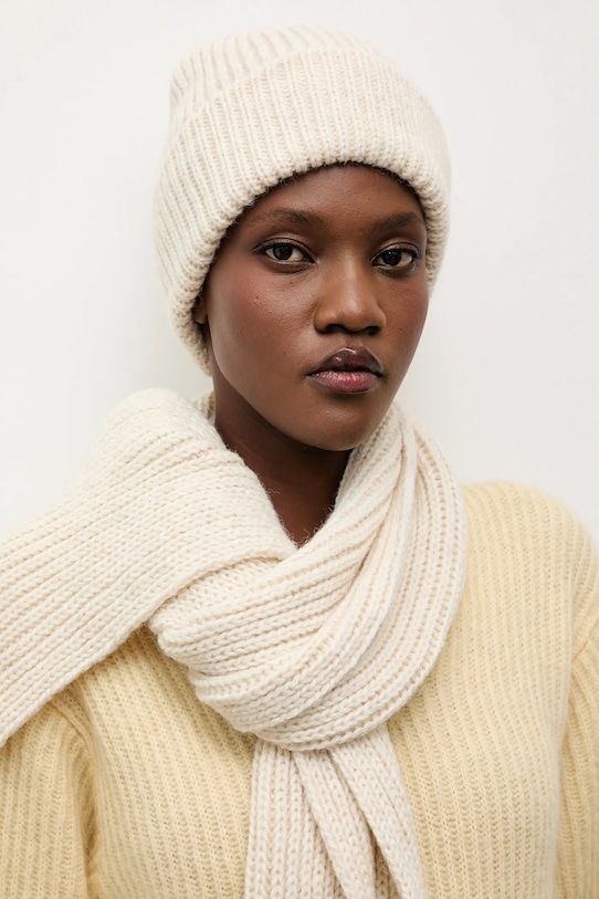 

Шапка и шарф Answear.Lab, бежевый