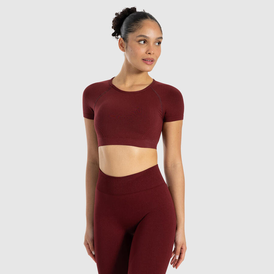 

SMILODOX Женская укороченная рубашка Soheli Bordeaux