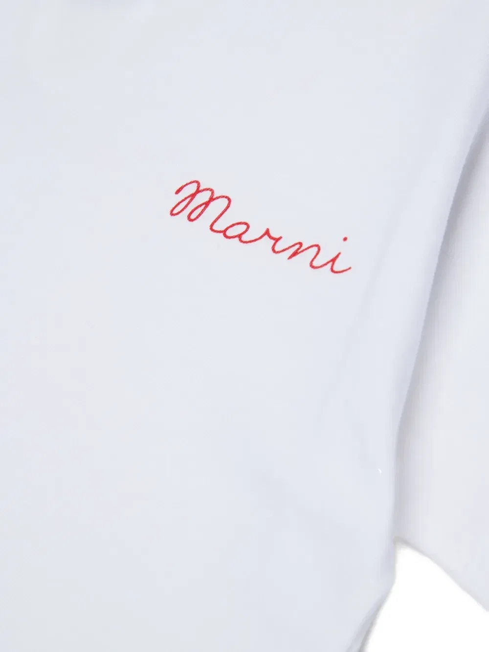 Футболка с вышитым логотипом Marni Kids, белый — фото 4