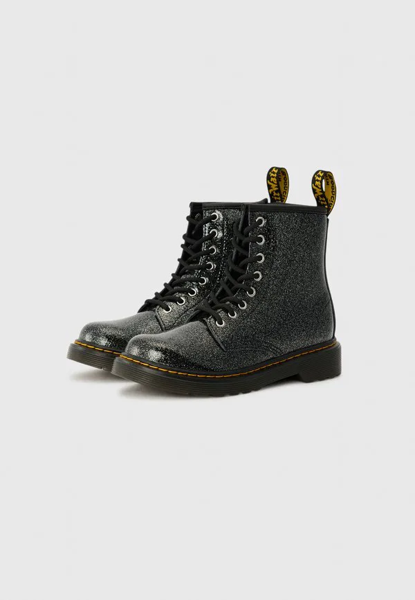 Ботильоны на шнуровке Dr. Martens, Black/Silver-Coloured Glitter — фото 2