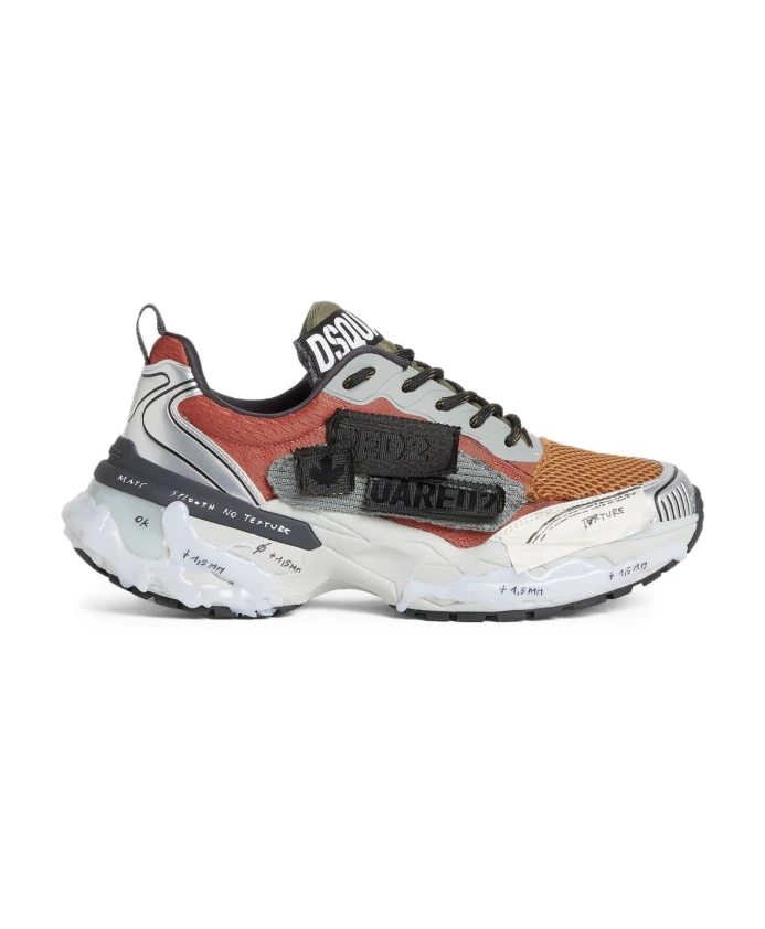 

Разноцветные кроссовки для бега с нашивкой с логотипом. Dsquared2, мультиколор