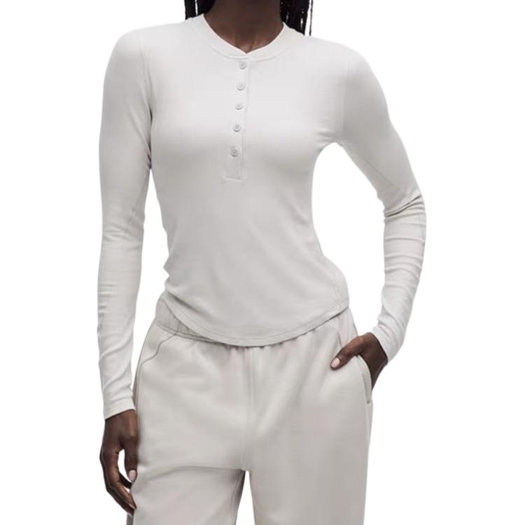 

Женская футболка с вшитыми рукавами Lululemon, dove серый/dvgy