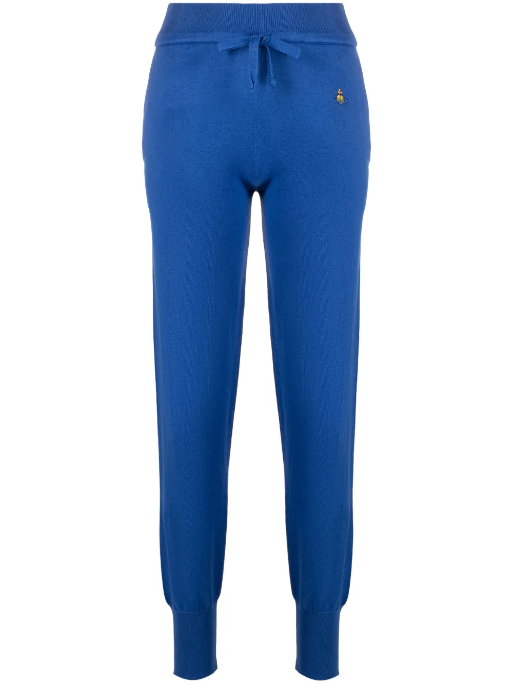 

Зауженные брюки с вышивкой Ocean Orb Vivienne Westwood, синий