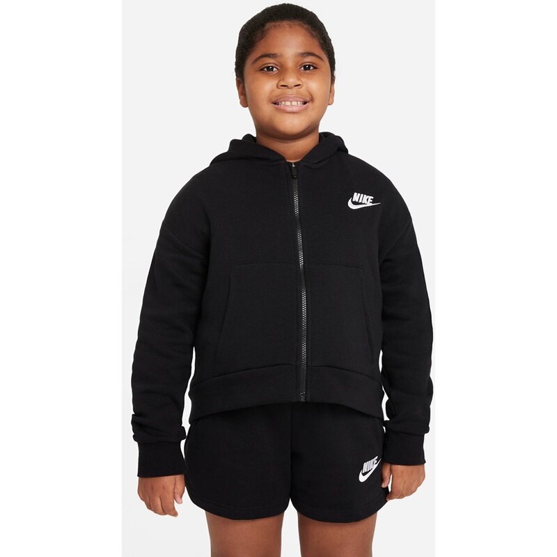Unterjacke g nsw club flc fz hoodie lbr Nike, черный — фото 3