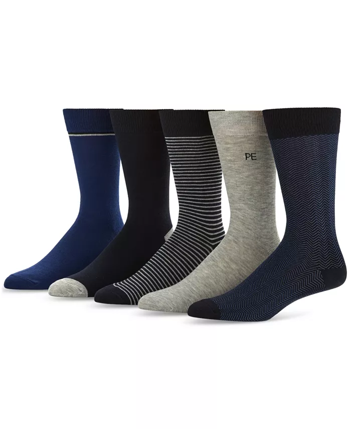 

Мужские плоские вязаные носки-гольфы, 5 пар Perry Ellis Portfolio, мультиколор