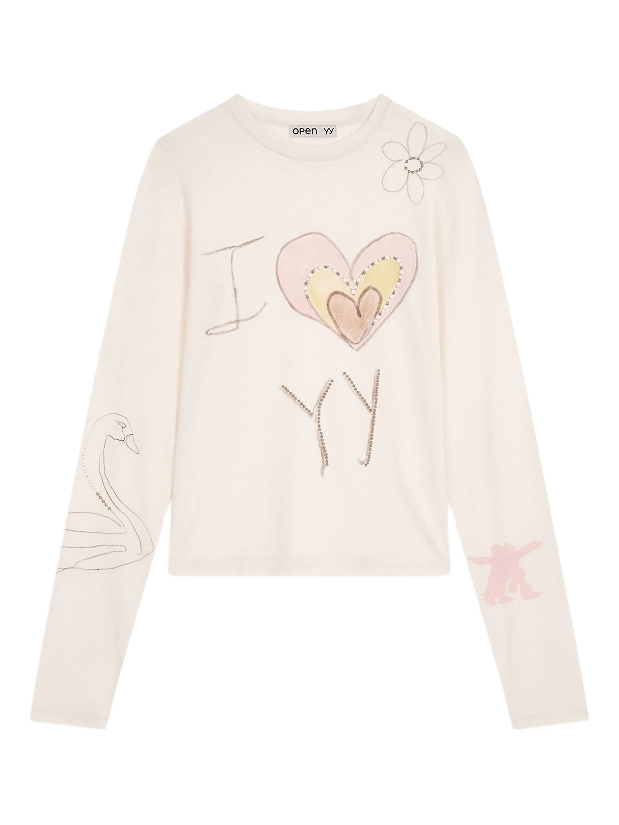 

Футболка с круглым вырезом Open Yy, белый