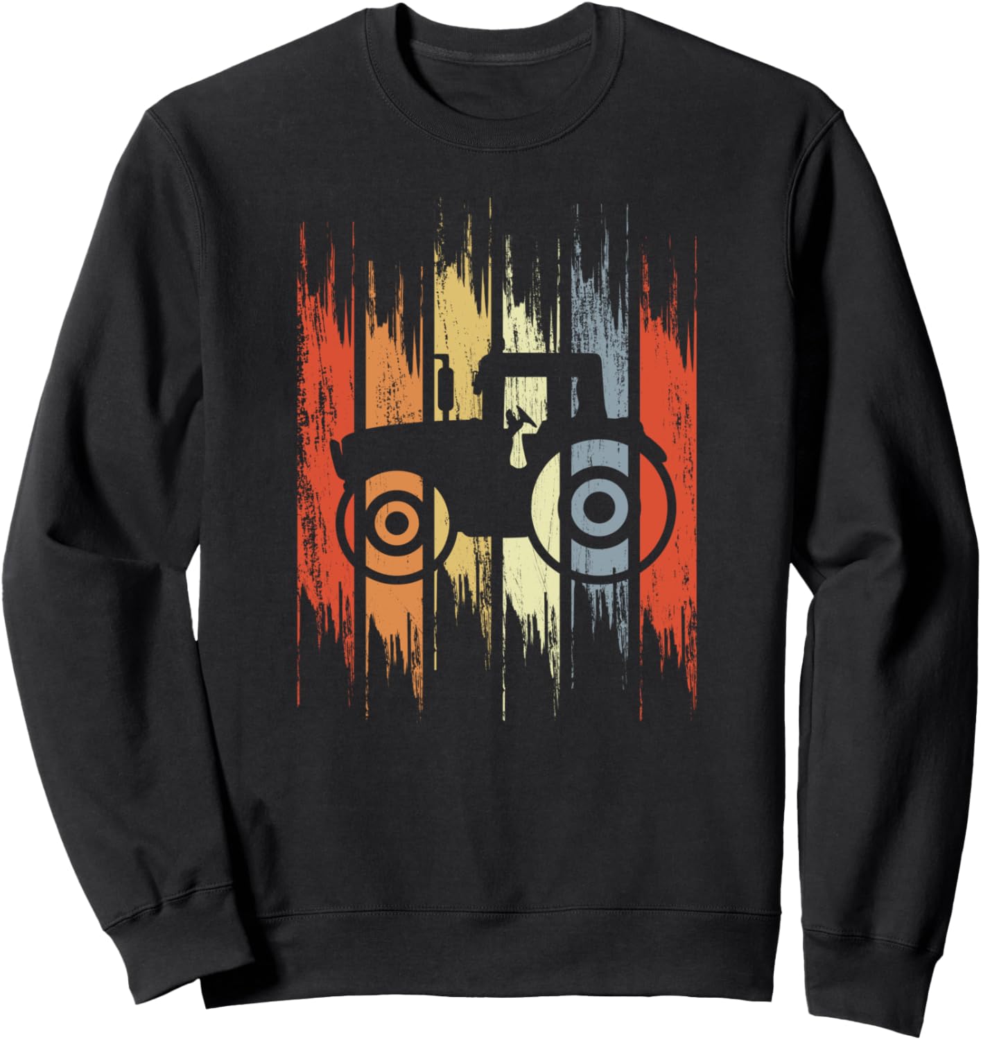 

Толстовка в стиле 80-х с изображением сельскохозяйственного трактора и фермерского пейзажа Fannie Farmer Graphic Tees And Gifts, черный