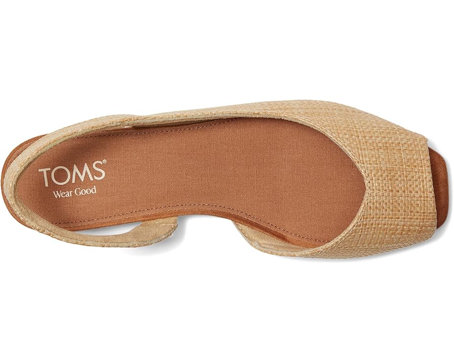 Балетки TOMS Briella Slingback, цвет Almond Raffia — фото 2