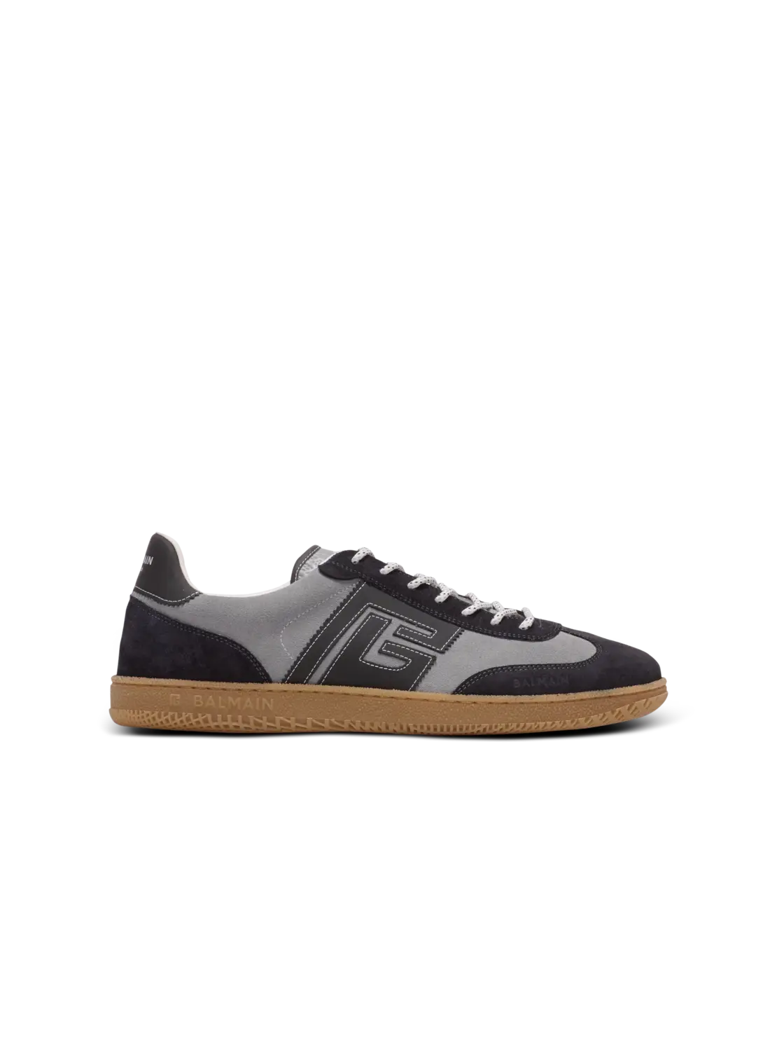 

Замшевые кроссовки Balmain Swan, серый