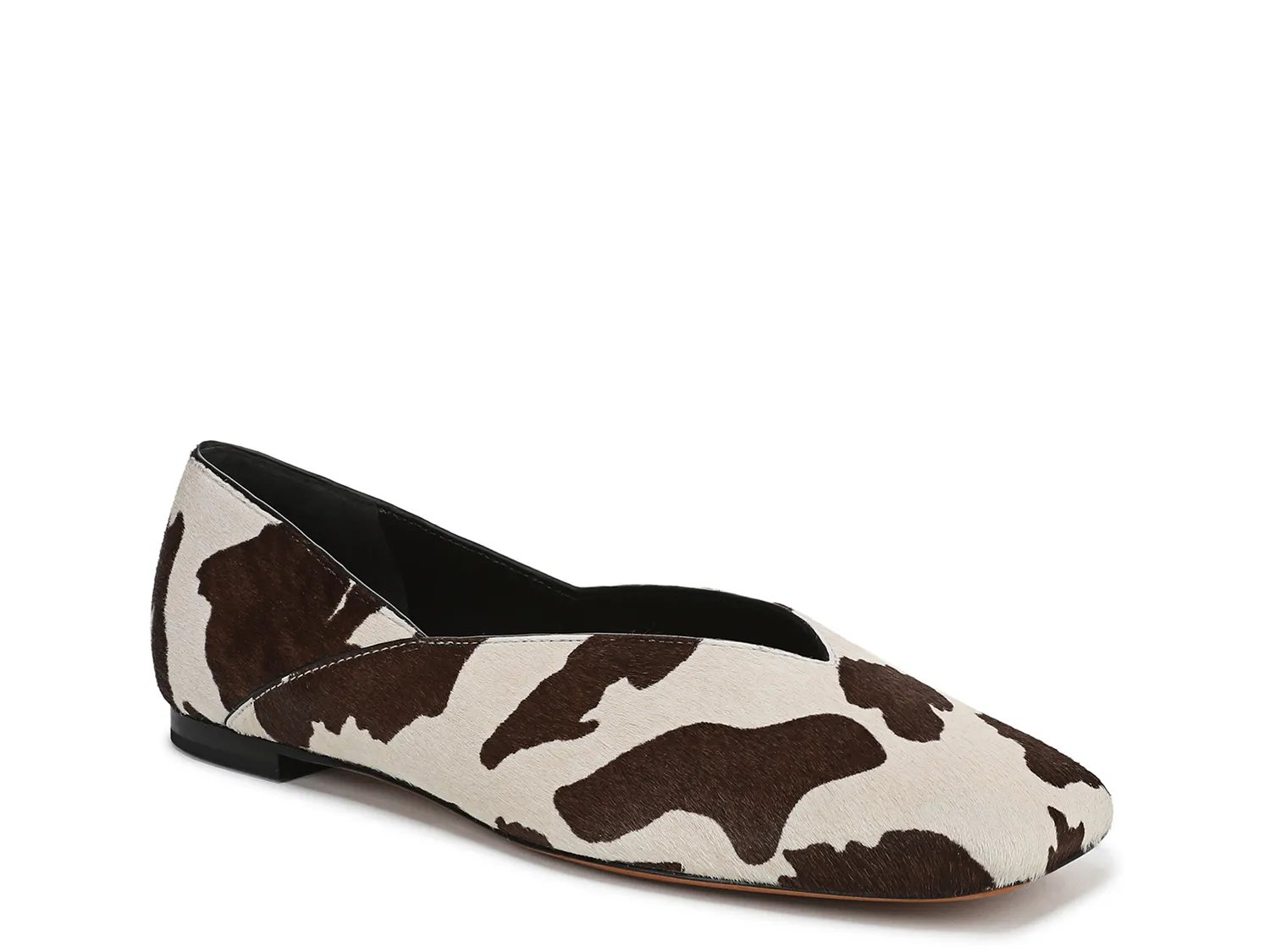 Балетки Vince Carmen Flat, White/Brown Cow Print