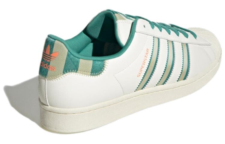 Adidas originals Superstar Обувь для скейтбординга унисекс, White/Green — фото 3