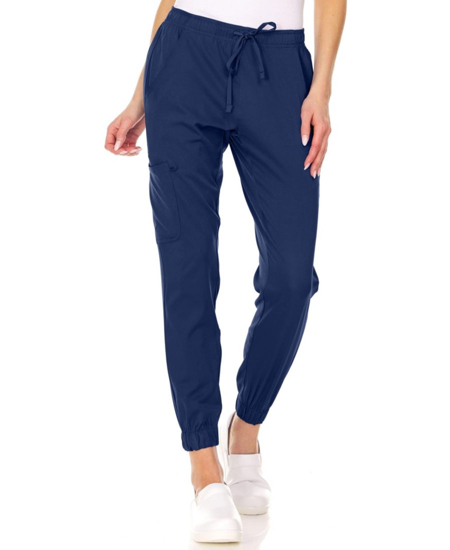 

Брюки-джоггеры Leah Plus Size с пятью карманами, эластичные, желтые, размер 3XL Medichic, Navy