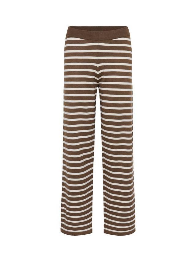 

Брюки Mila в полоску из трикотажа Saint Tropez, Fondue Fudge