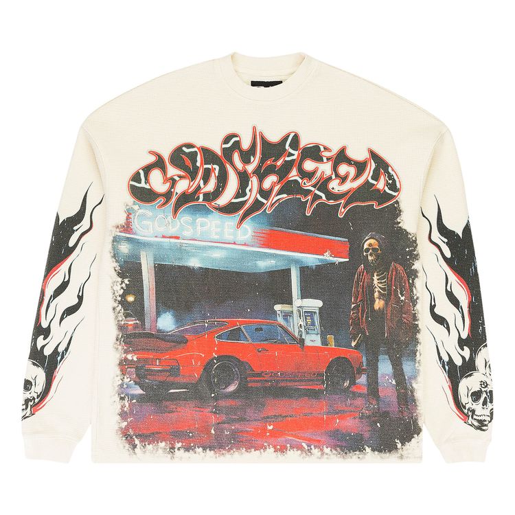 

Футболка Godspeed Pit Stop Thermal Long-Sleeve T-Shirt 'Bone', кремовый
