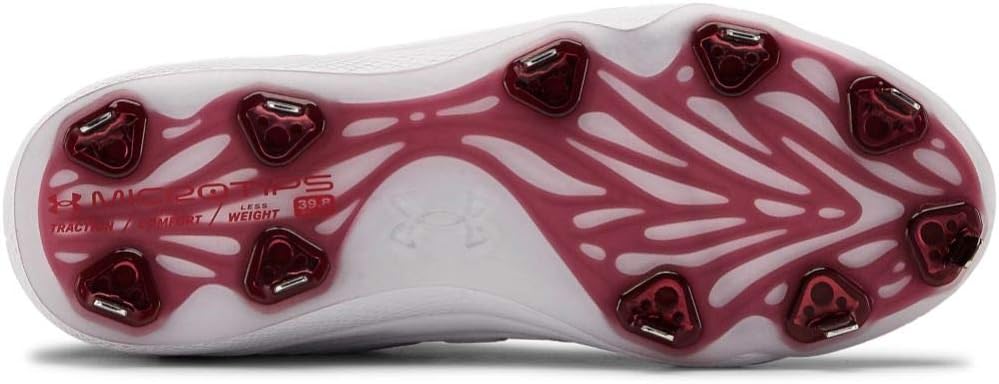 Кроссовки для бейсбола Under Armour Men's Yard Mt, Cardinal (601)/White — фото 2