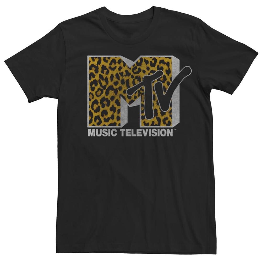 

Мужская футболка с логотипом MTV Cheetah Licensed Character, черный