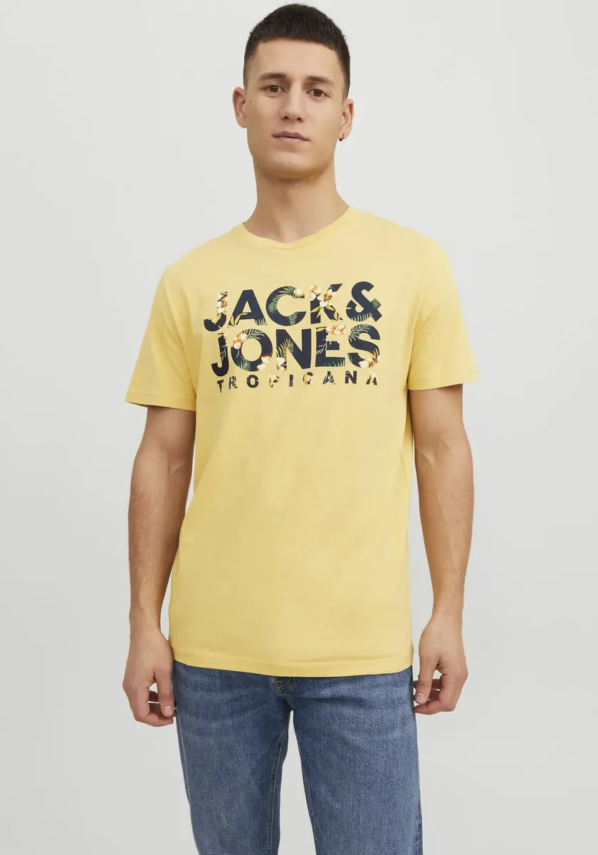 

Рубашка Jack & Jones с круглым вырезом "JJBECS SHAPE TEE SS CREW NECK", цвет Jojoba