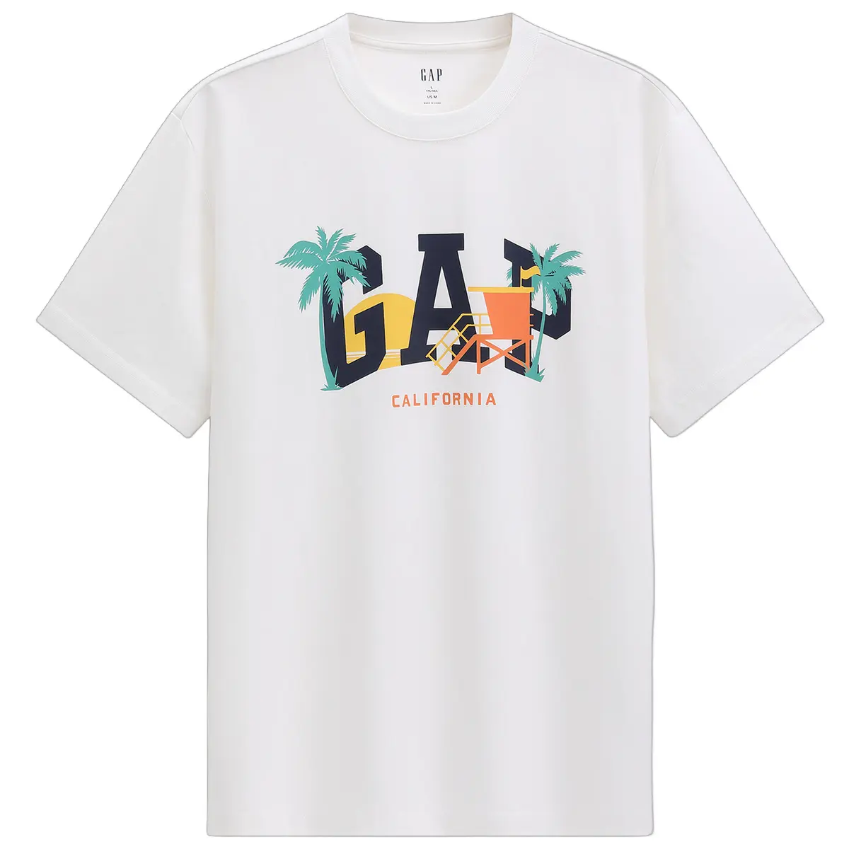 Футболки унисекс с круглым вырезом, средней толщины GAP, watermelon красный — фото 3