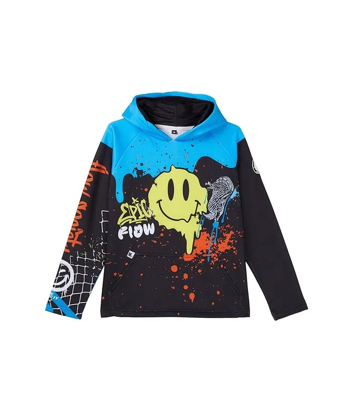 Худи с граффити принтом Youth Graffiti Lacrosse Flow Hoodie FLOW SOCIETY, Purple