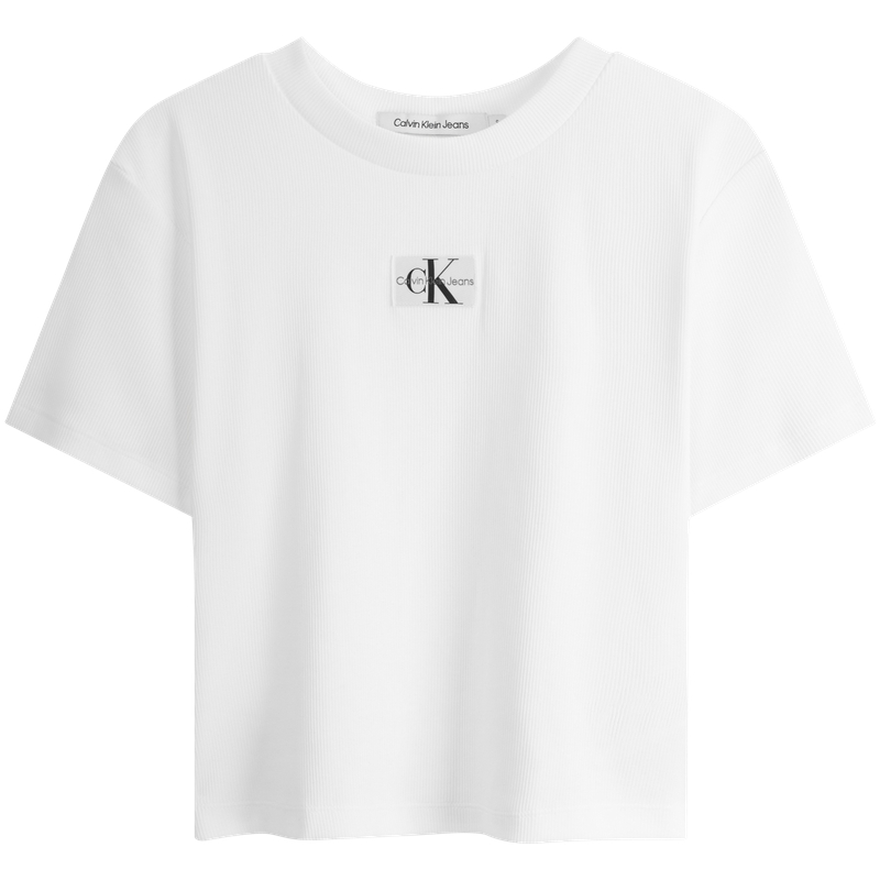 

SS24 Series Футболка с втачным рукавом для женщин Calvin Klein, yaf-moon белый