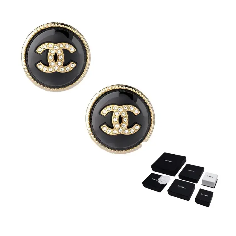 

CHANEL 22c ранней весны металлические серьги-гвоздики women's black