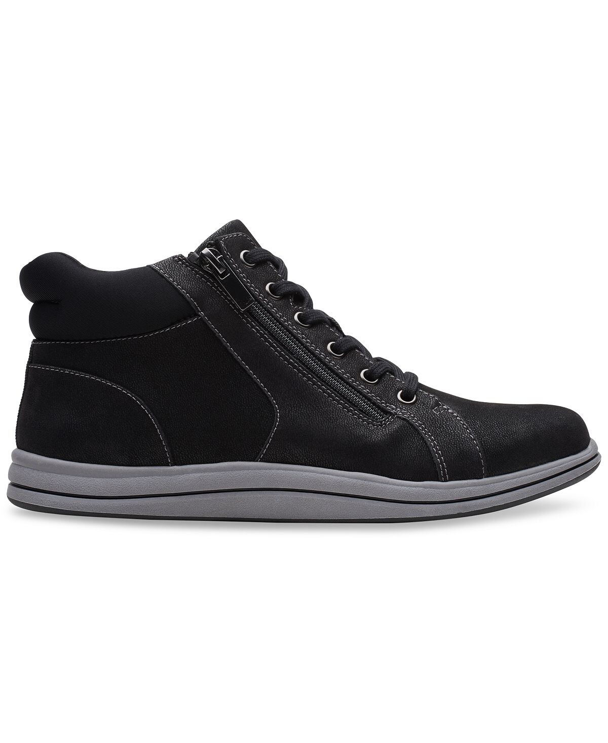 Женские кроссовки Breeze Glide на молнии на шнуровке Clarks, черный — фото 2