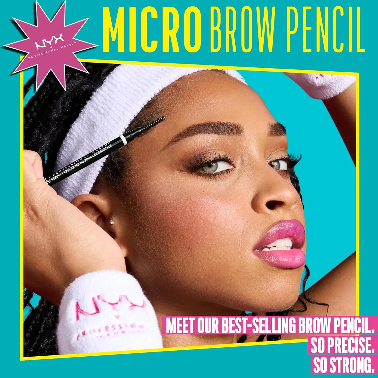 Двусторонний карандаш для бровей NYX Professional Makeup Micro Brow Pencil, оттенок Black (2 шт.) Nyx Professional Makeup — фото 4
