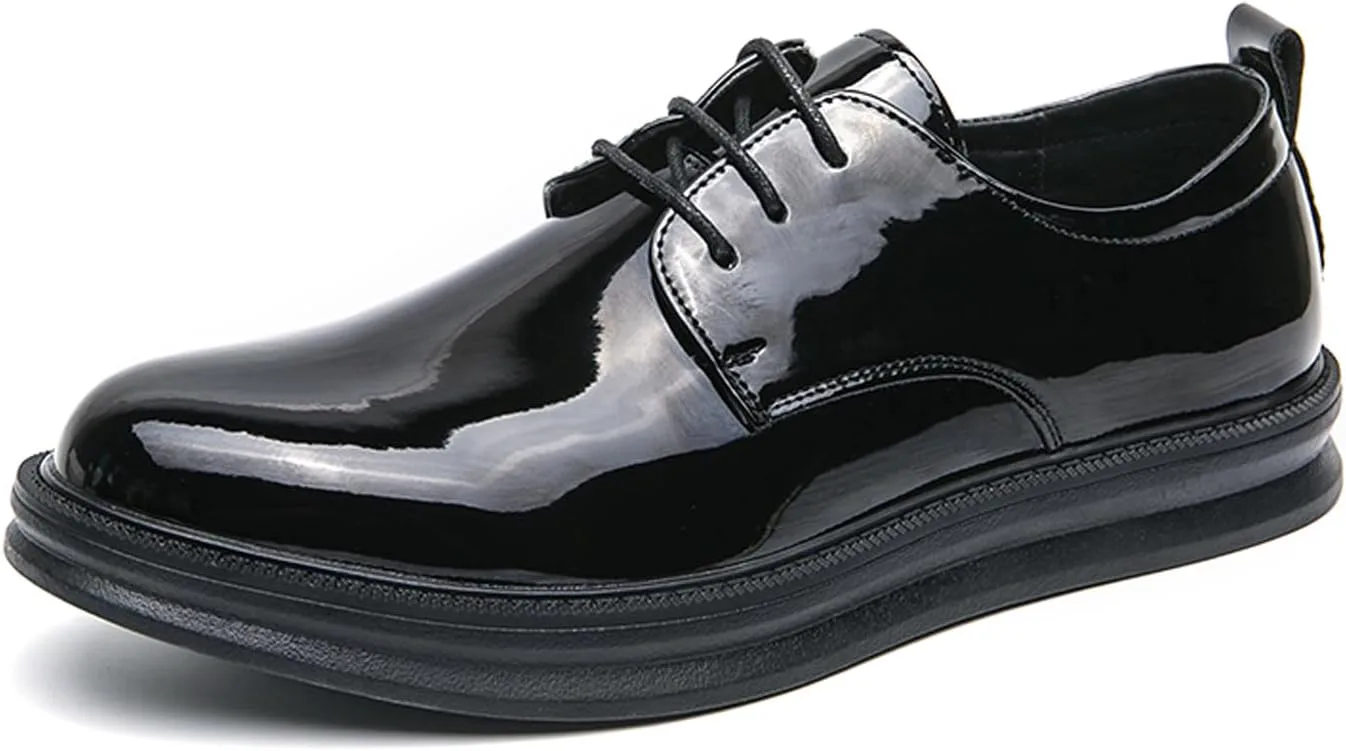 

Мужские кроссовки черного цвета, платье для выпускного, оксфорды, смокинг, кожаные дерби, модная деловая удобная повседневная обувь для ходьбы Santimon, черный