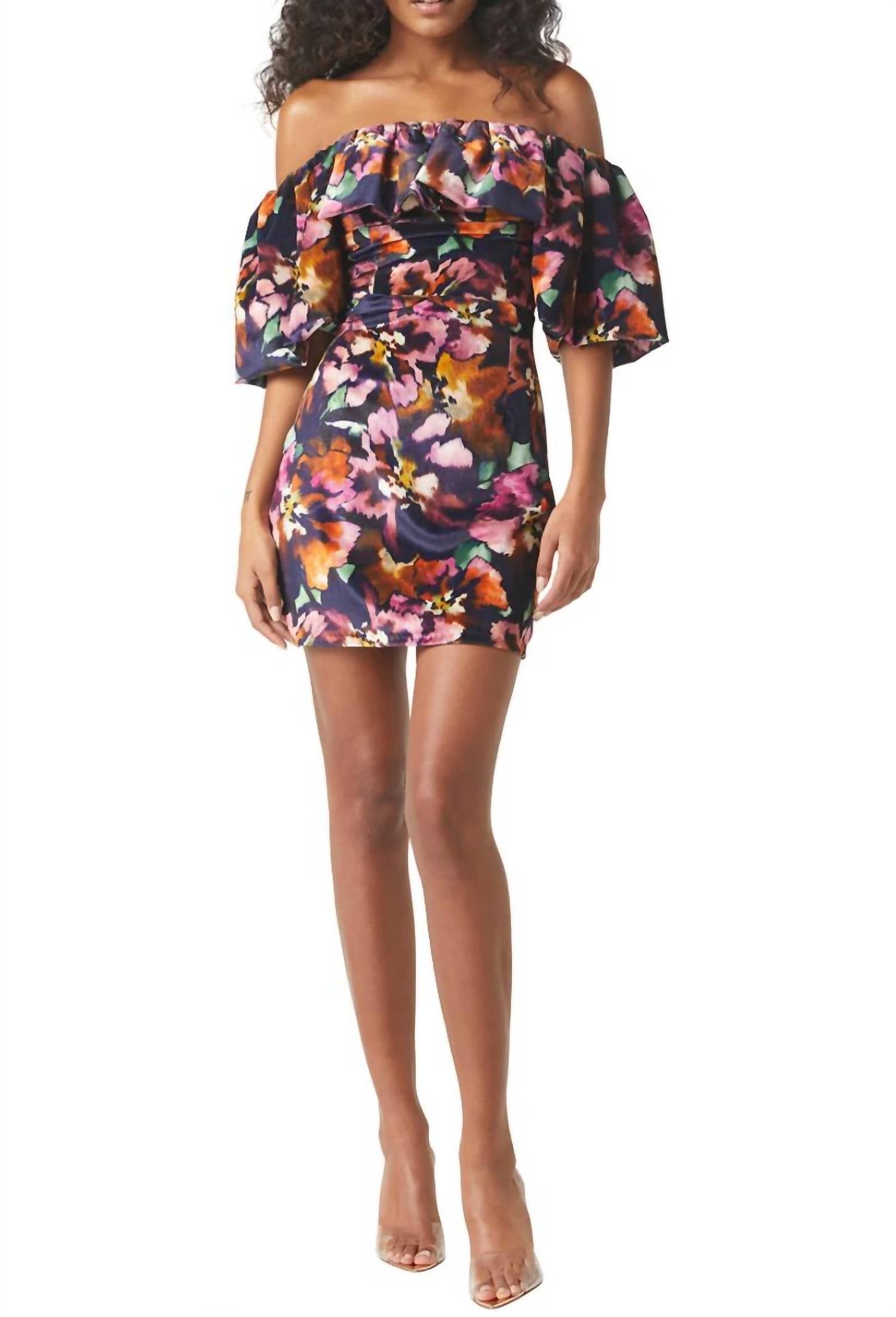 

Платье Anetta из бархата Libra Fleur Misa Los Angeles, цвет libra fleur velvet
