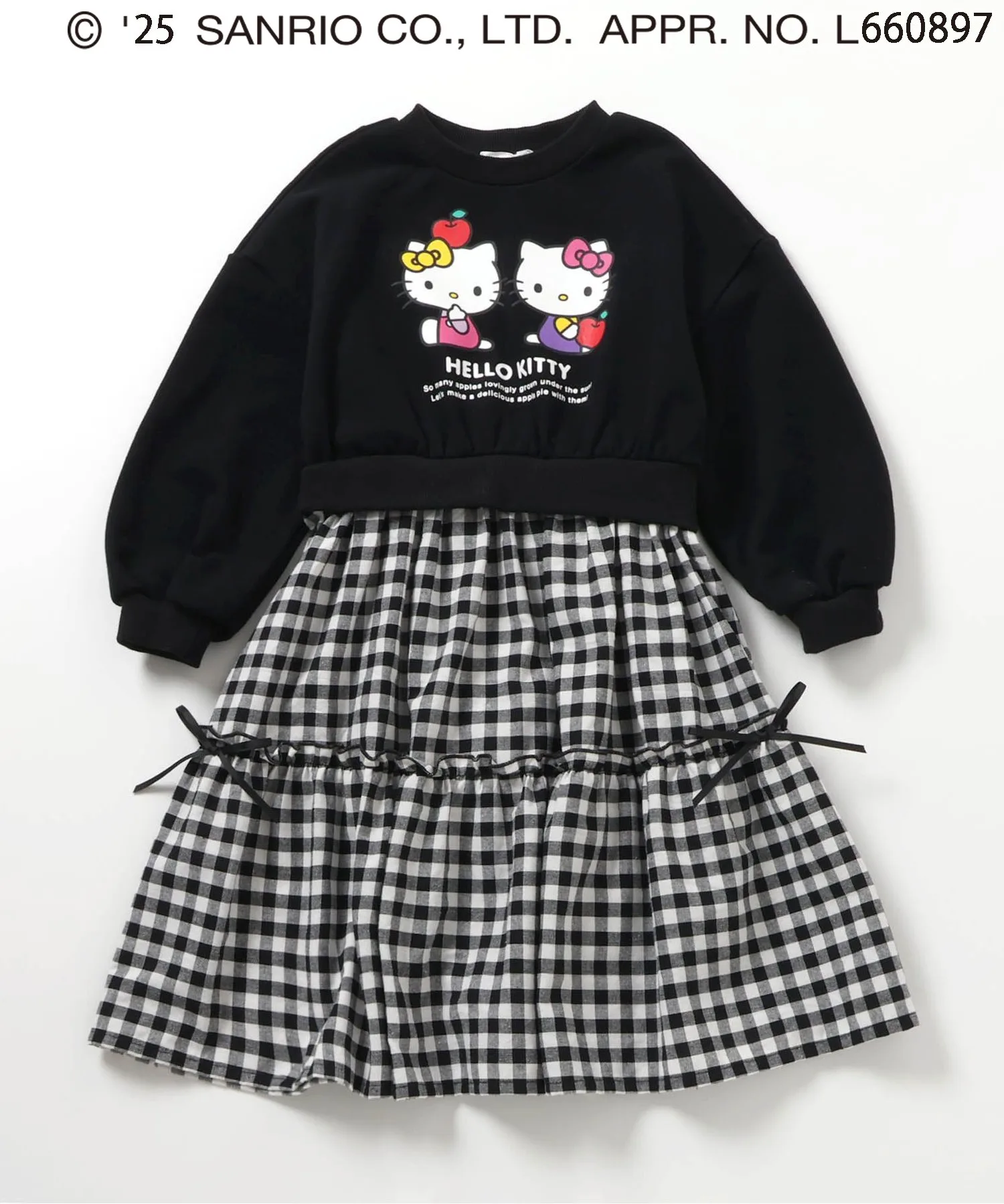 Детское платье-комбинезон Hello Kitty Sanrio чёрное — фото 2