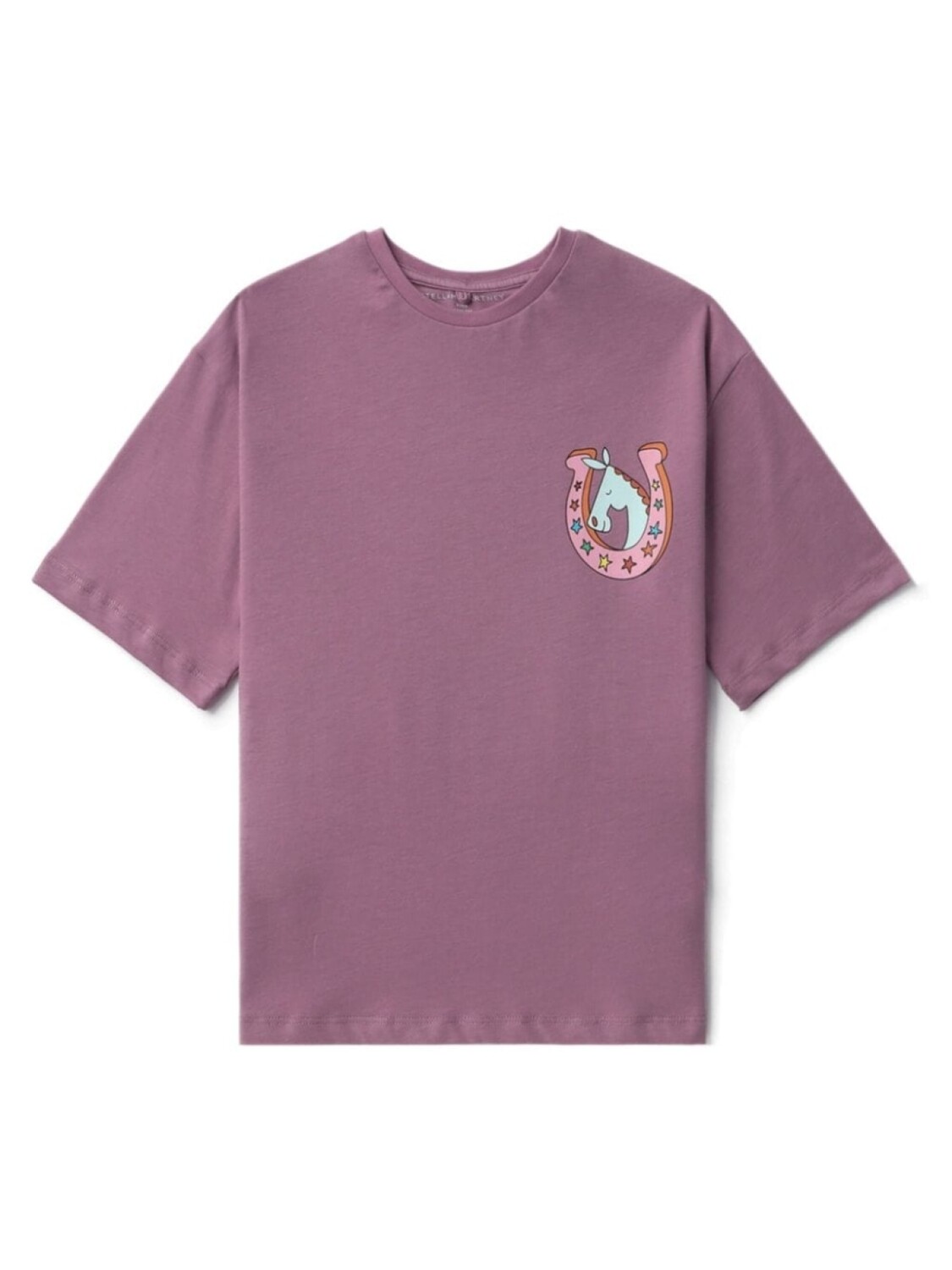 

Stella McCartney Kids футболка из хлопка с рисунком «подкова», фиолетовый