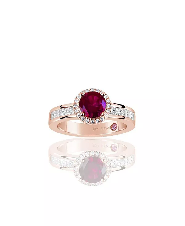 

Кольцо Suzy Levian из стерлингового серебра с кубическим цирконием Suzy Levian New York, red