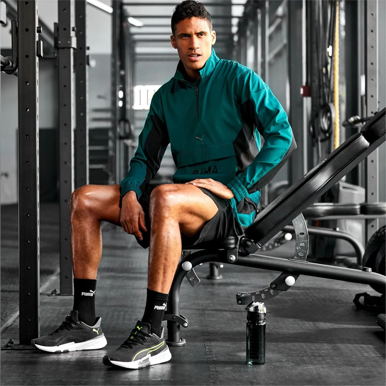 Гимнастические кроссовки PUMA Men's Pwrframe Tr, Puma Black Castlerock Lime Squeeze — фото 2