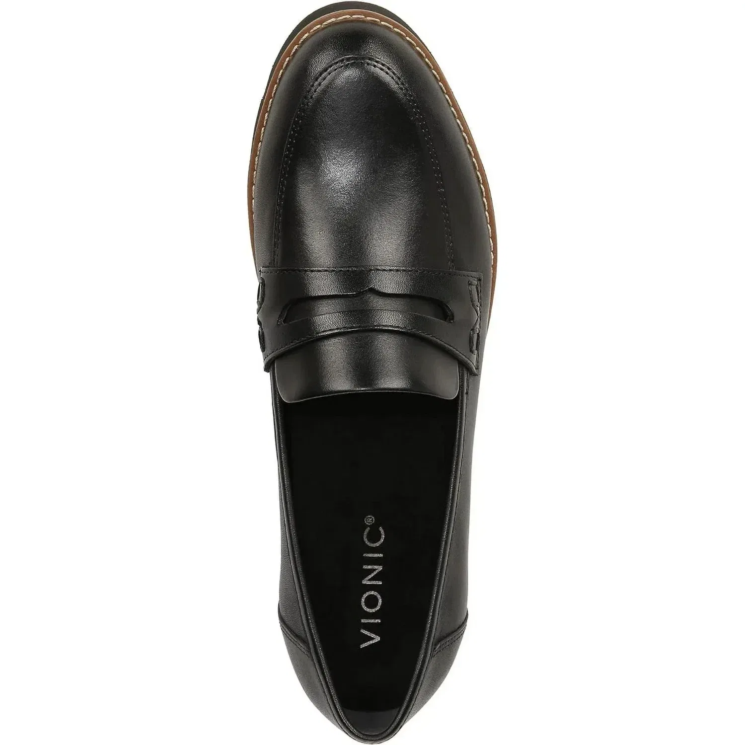 Мужские лоферы Vionic Charm Cheryl II из черной кожи, модель HAWK2360 — фото 3