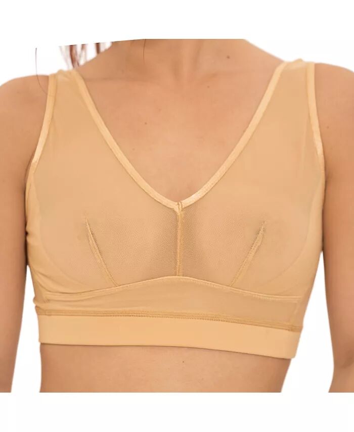 

Бюстгальтер-топ без застежек Nude Shade Wireless Comfort Mesh Naked Rebellion, слоновая кость/кремовый
