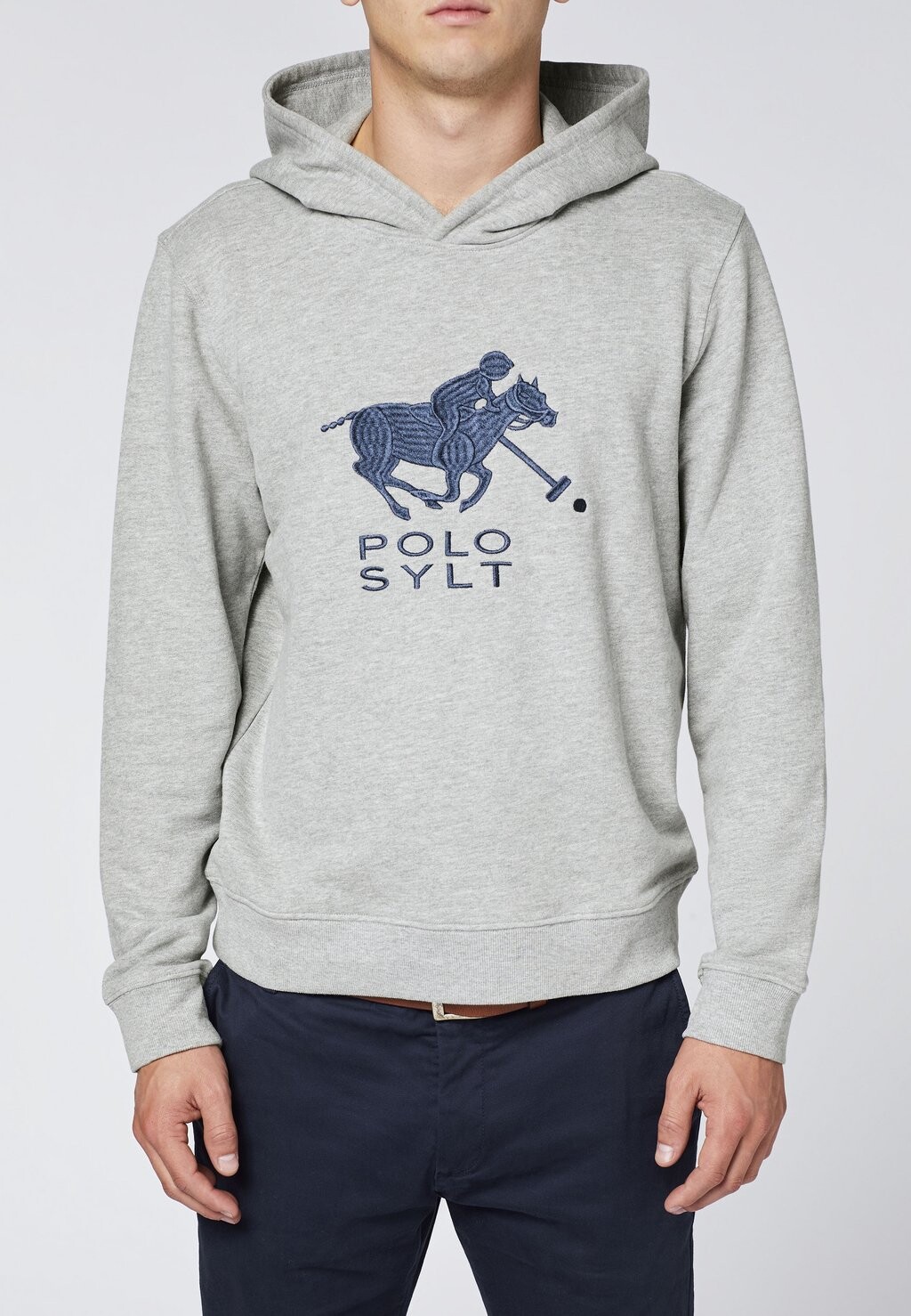 

Толстовка с капюшоном MIT GESTICKTEM LOGO-SYMBOL Polo Sylt, цвет Mottled Grey