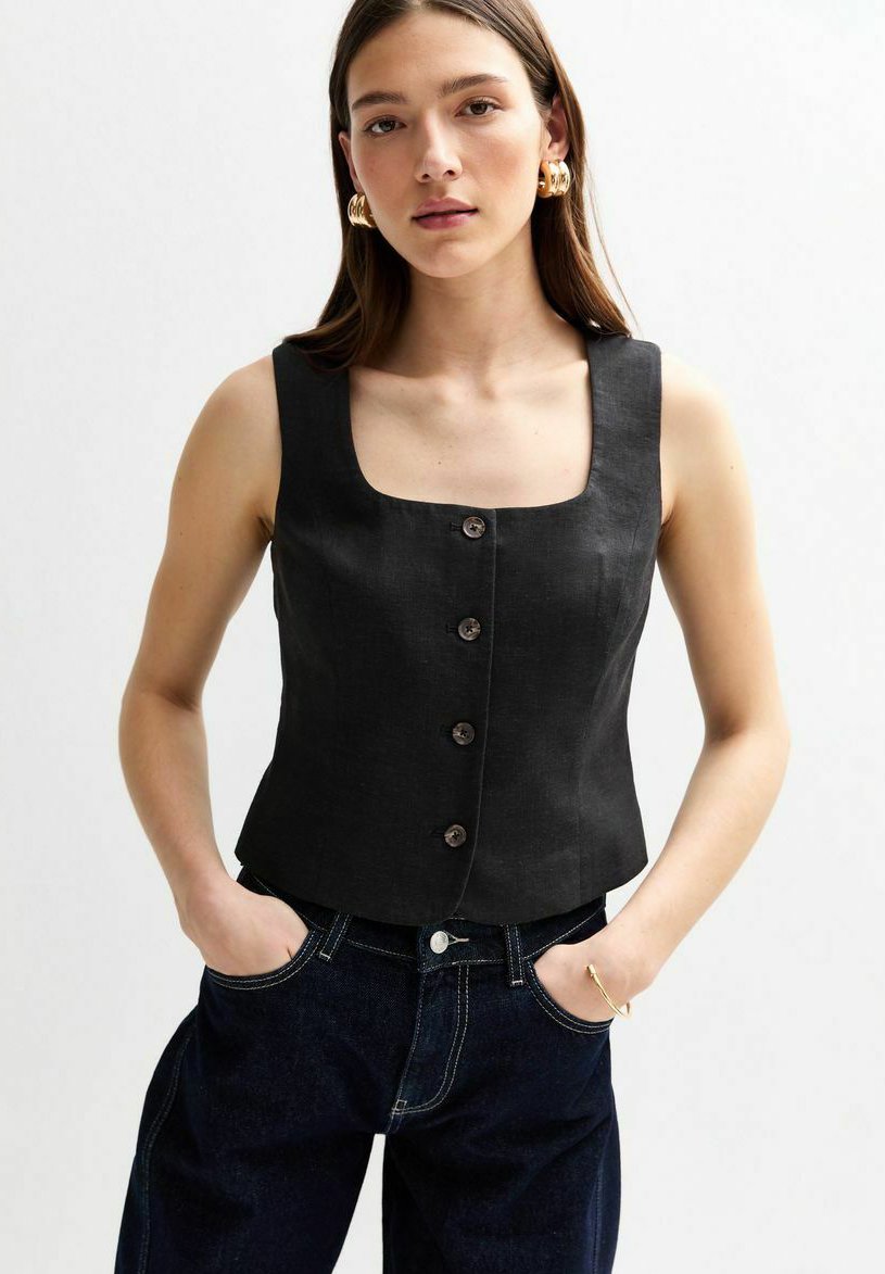 

Жилет SQUARE NECK New Look, черный