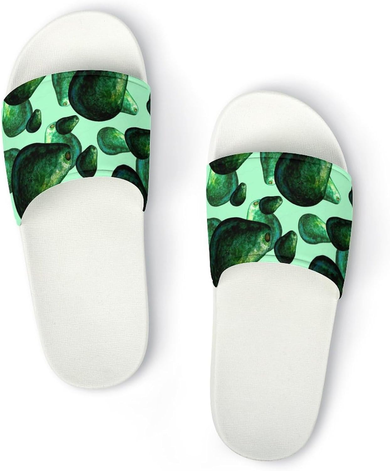 

Домашние шлепанцы для душа Jeireumteor с мультяшной коровой, мягкие, нескользящие, для ванной, для женщин и мужчин, Cute Avocados