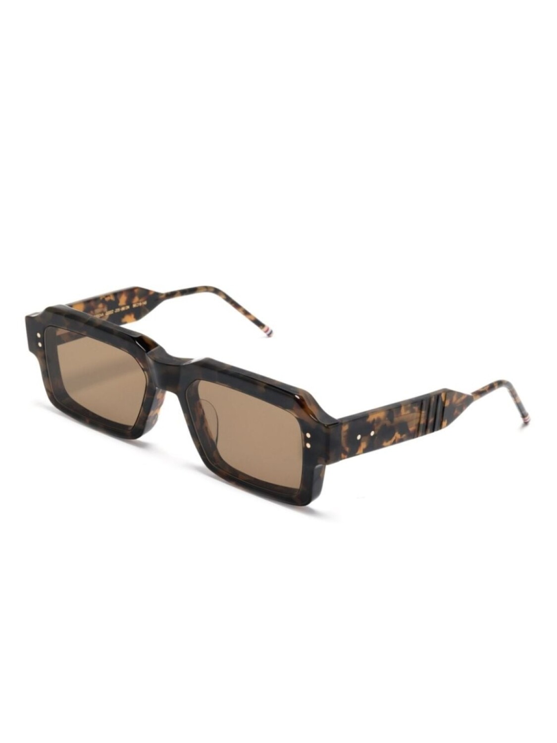 

Thom Browne Eyewear солнцезащитные очки в прямоугольной оправе, коричневый