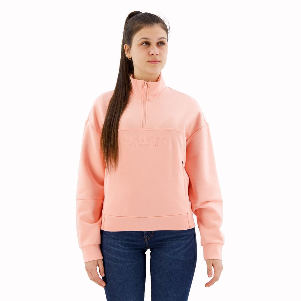 

Толстовка Superdry Sport Tech Relaxed Half Half Zip, оранжевый