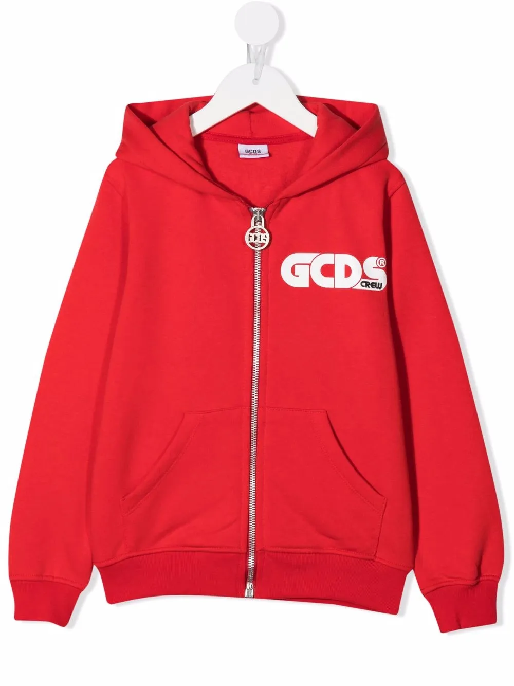 

Худи на молнии с логотипом Gcds Kids, красный
