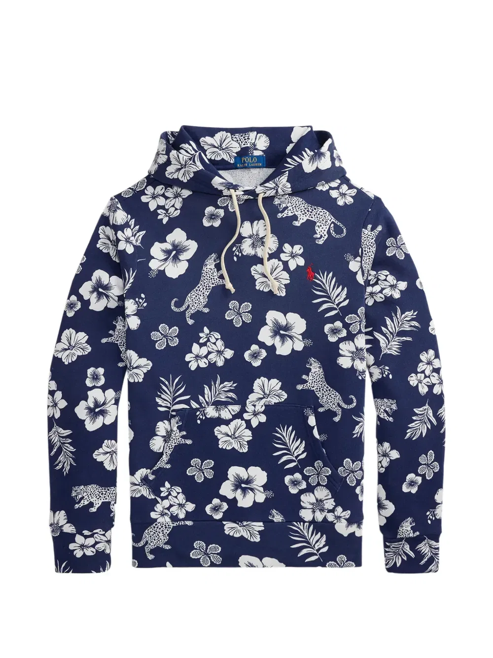 Худи с тропическим логотипом Polo Ralph Lauren, синий