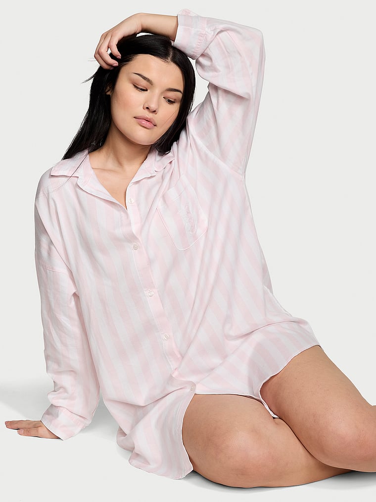 

Ночная рубашка из модала и хлопка Victoria'S Secret, красный