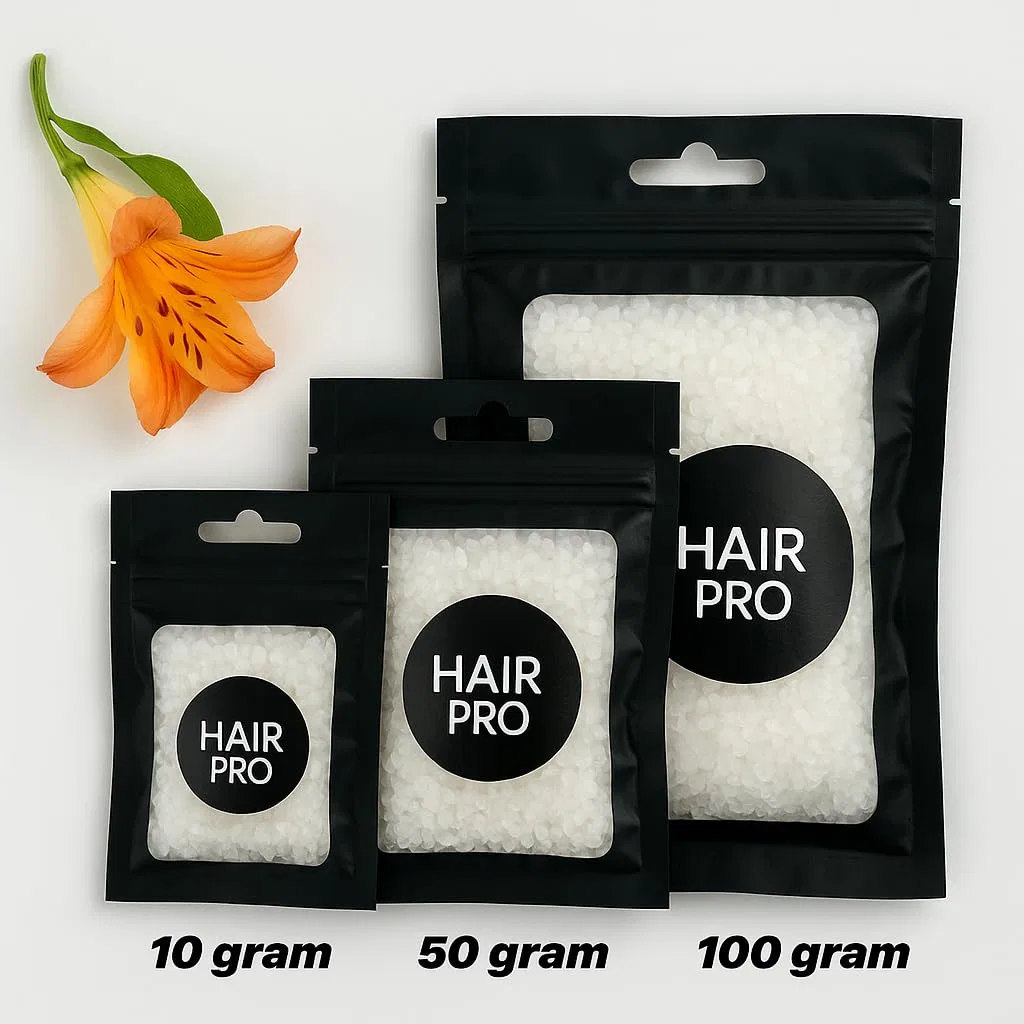 Гранулированный кератиновый клей HairPro Extension для наращивания волос, прозрачно-коричневый Hairpro Extension — фото 4