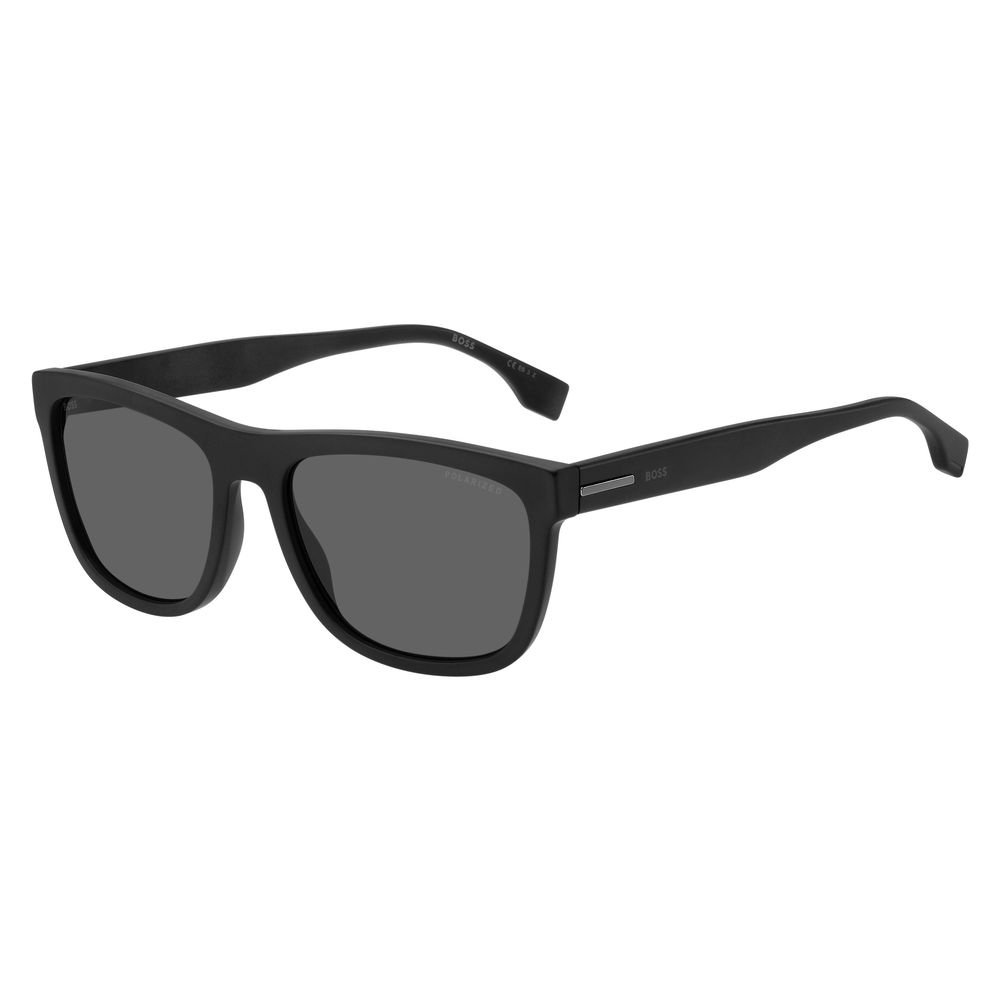 

Черные солнцезащитные очки из телячьей кожи Hugo Boss, Black