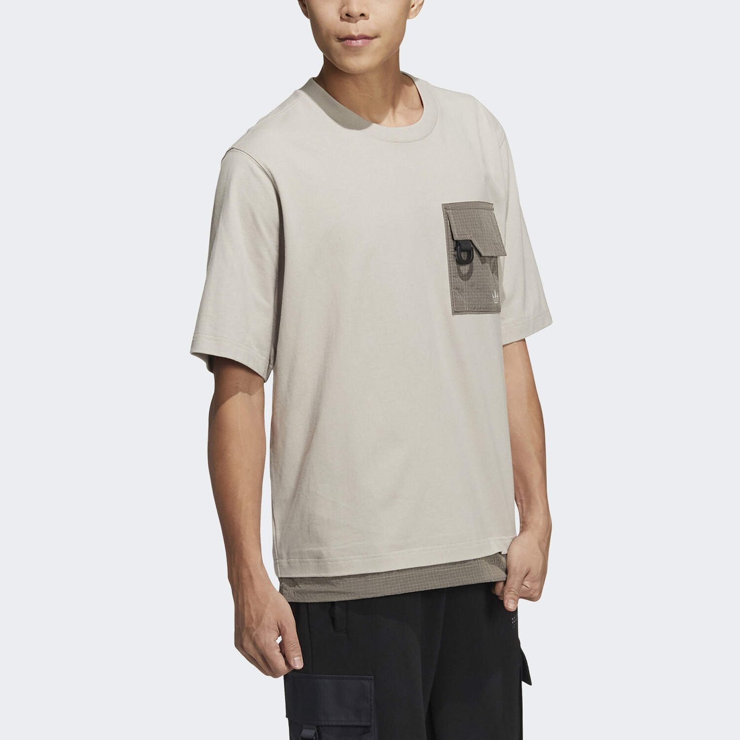 IM Футболка мужская серебристо-серая Adidas Originals, серый — фото 3