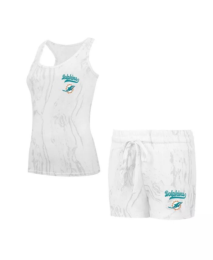 

Женский комплект для сна Miami Dolphins Quartz Hacci Knit с топом и шортами Concepts Sport