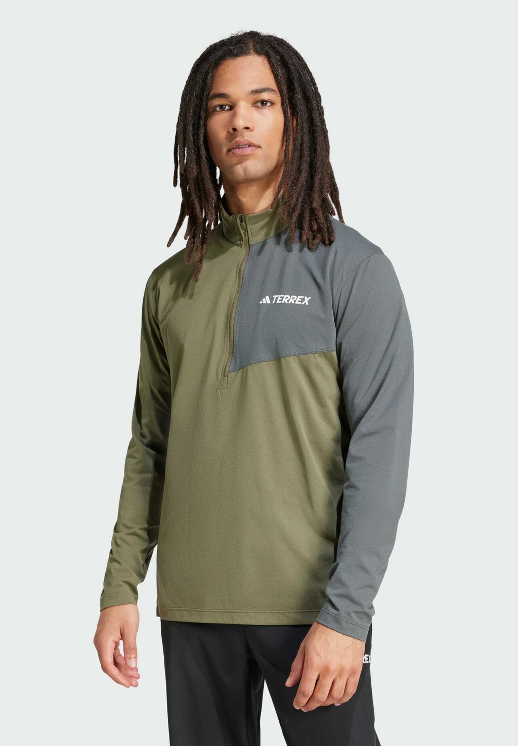 

Футболка с длинным рукавом TERREX CLIMACOOL 1/2 ZIP adidas Sportswear, оливковый