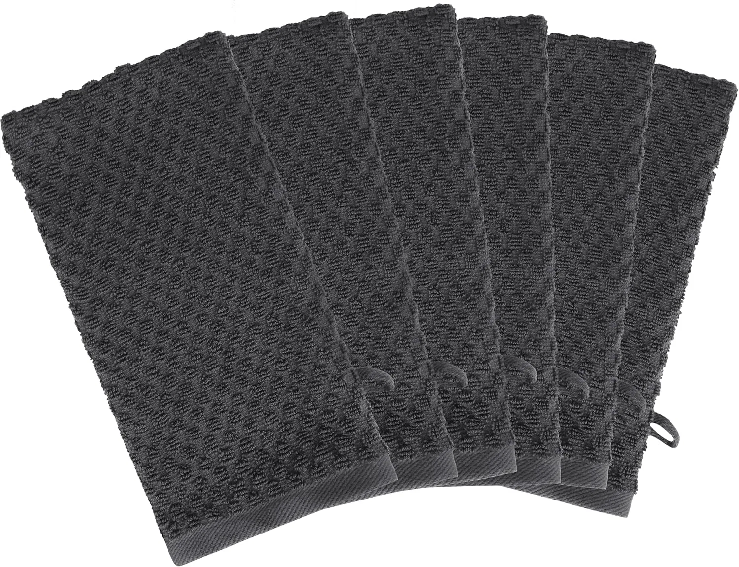 Набор из 6 варежек для душа COTTON CRAFT, 100% хлопок, 25х14 см, серый